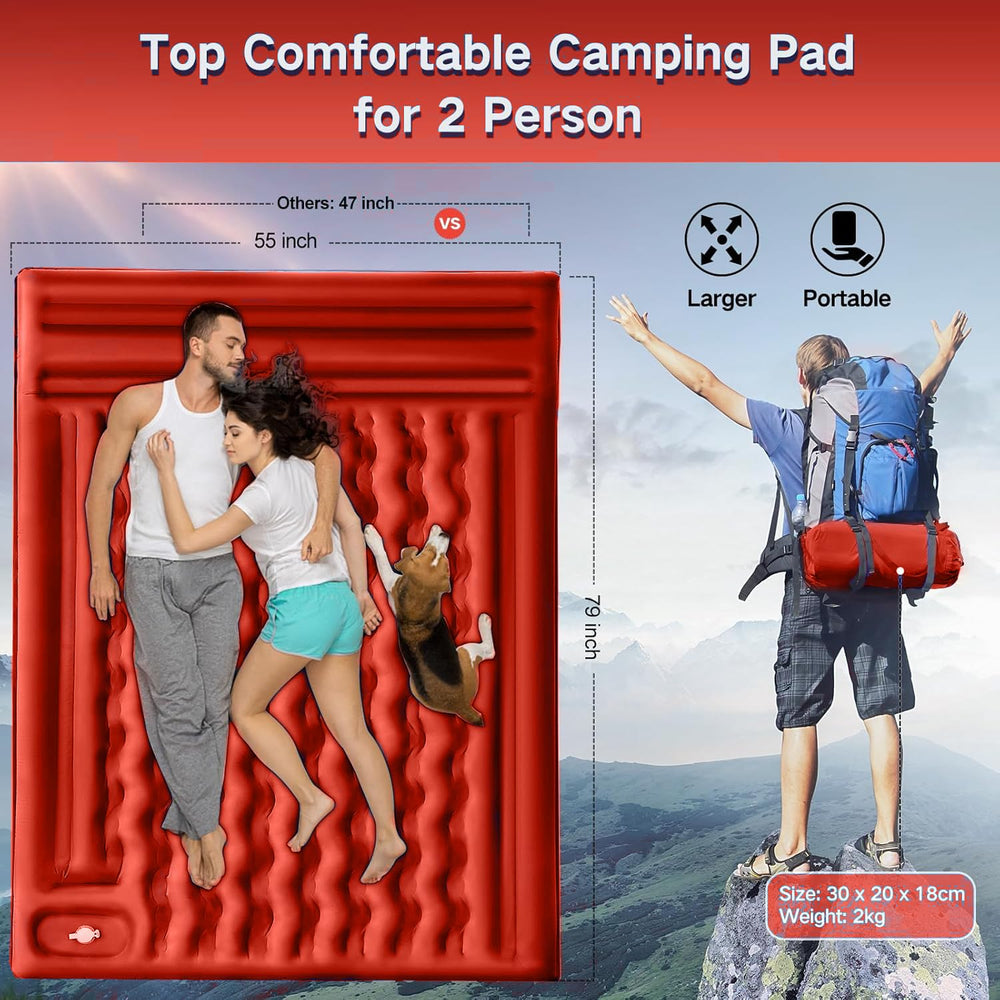 FNARMW sleeping pad material detail shows durable 50D nylon and TPU construction