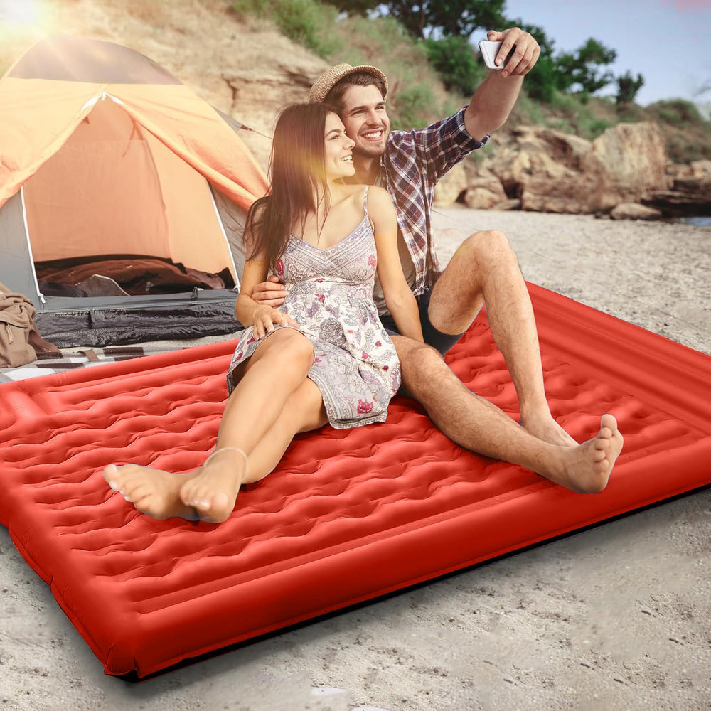 FNARMW sleeping pad ergonomic pillow close-up for neck support during camping