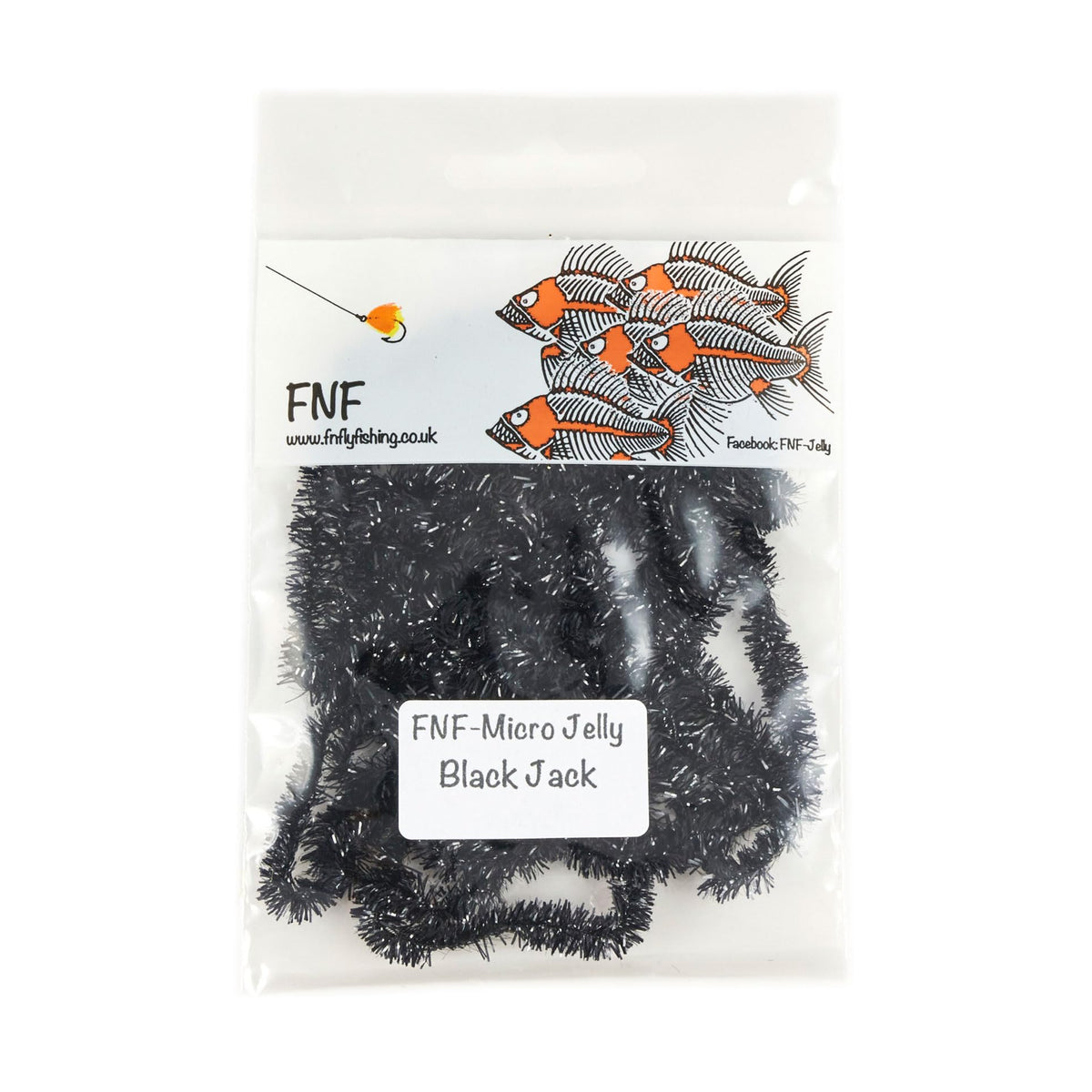 FNF Micro Jelly 6mm Black Jack for booby bodies, precise micro-fiber for realistic rigs.