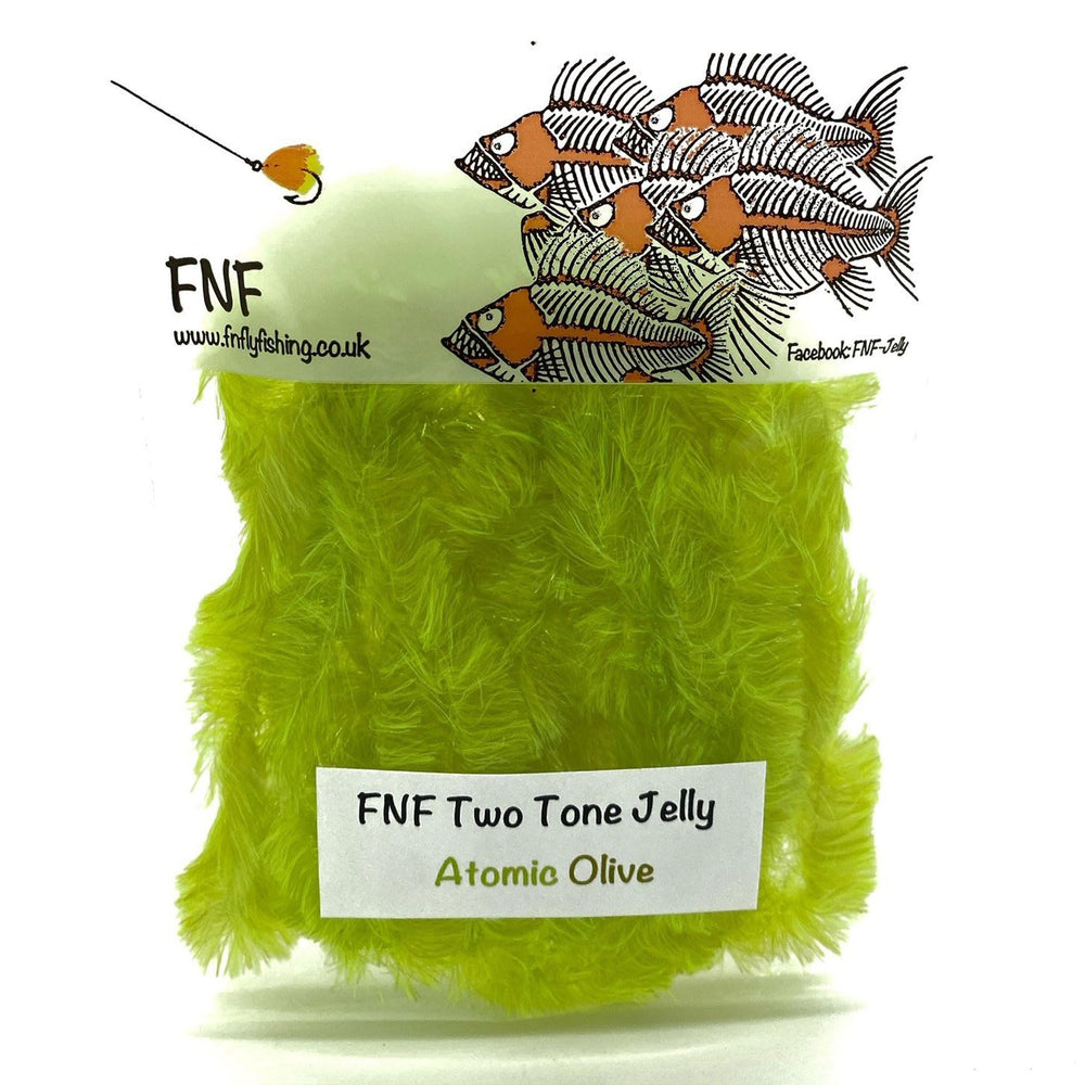 FNF Two Tone Jelly Atomic Olive shows blended colors for vibrant lures and daylight glow