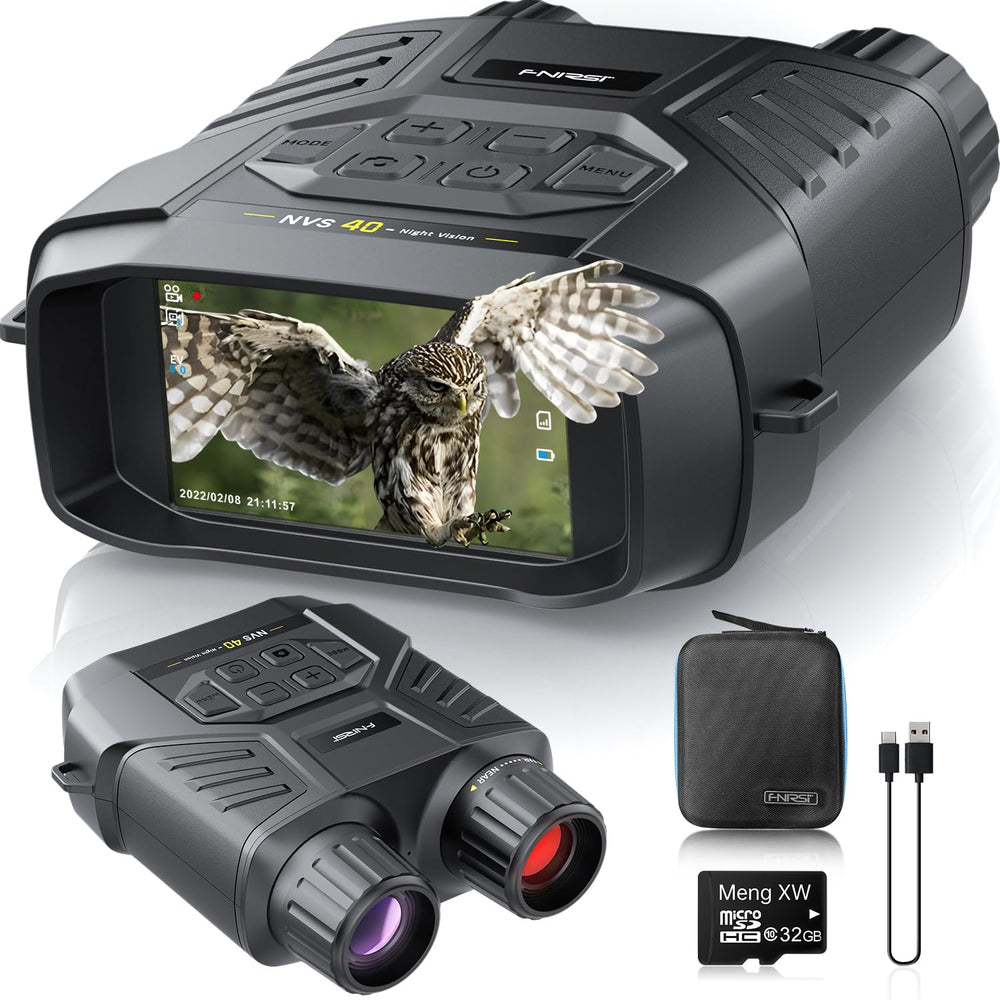 FNIRSI NVS40 4K video sample on screen shows crisp night footage for wildlife viewing