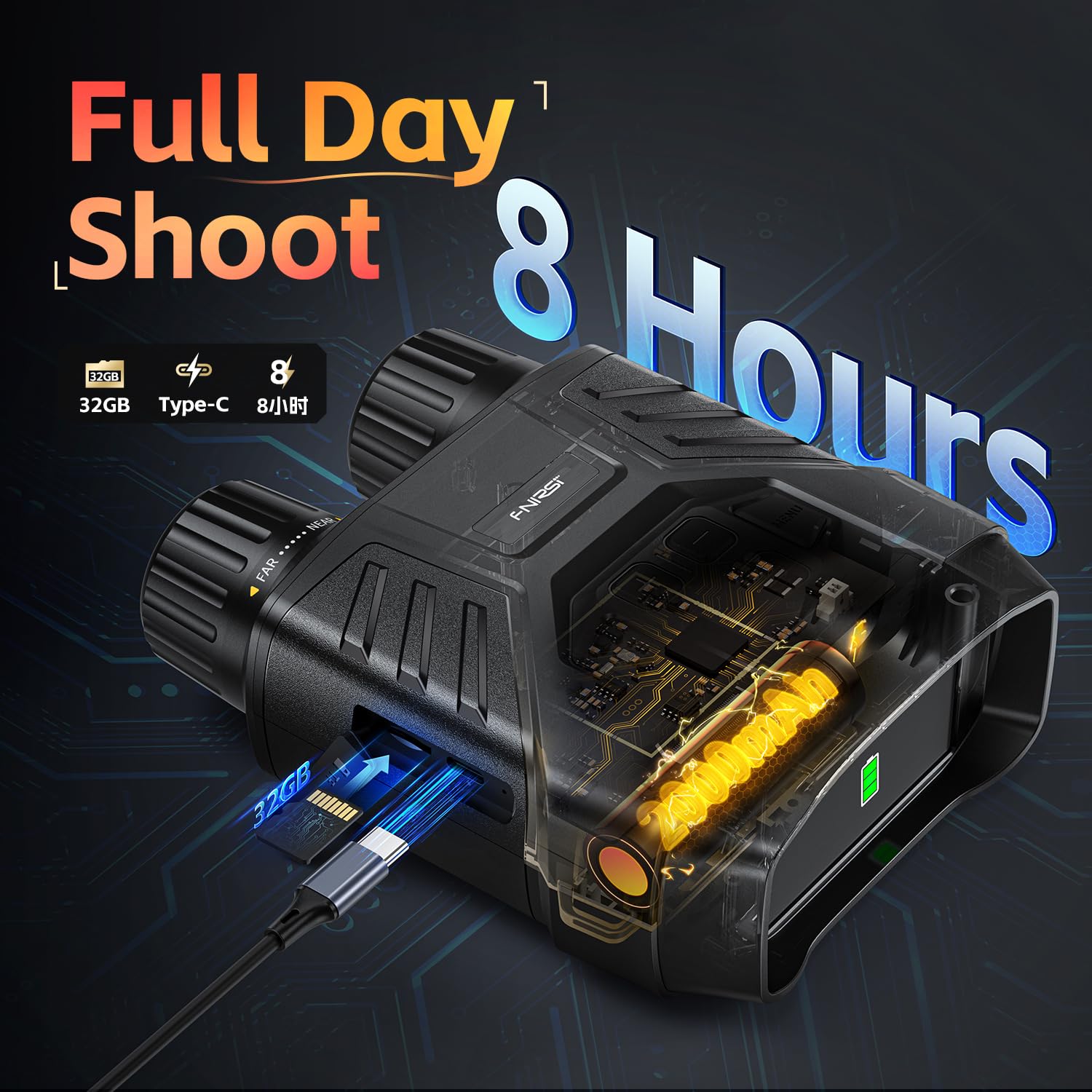 FNIRSI NVS40 8-hour battery supports long field sessions