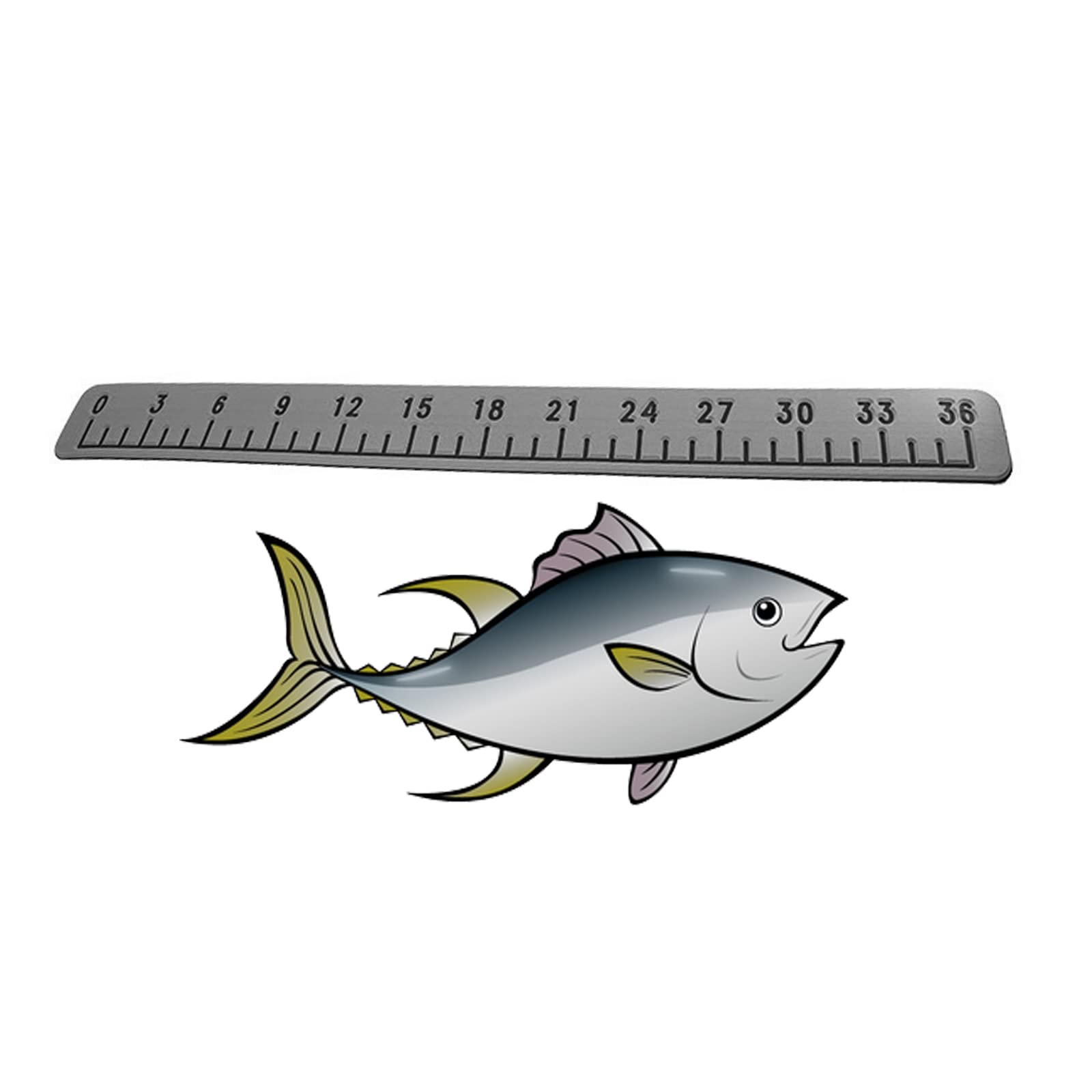 Foam fishing ruler 36 inches with 3M adhesive backing