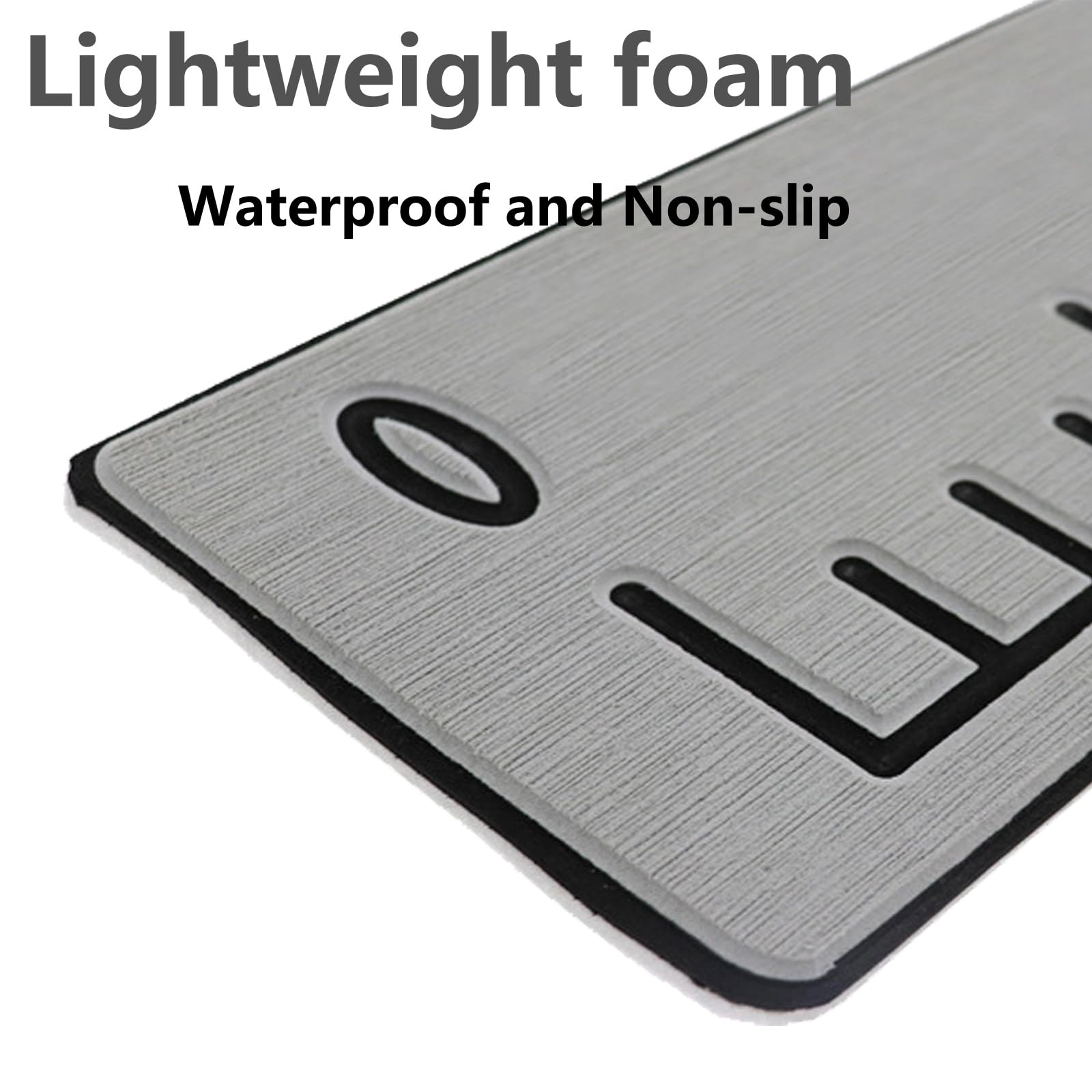 Foam fishing ruler 36 inch side view with measurement marks