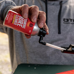 Breech-end spray application close-up