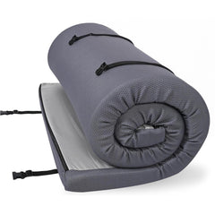 Foamma mattress front view shows portable camping comfort for outdoors and dorm rooms