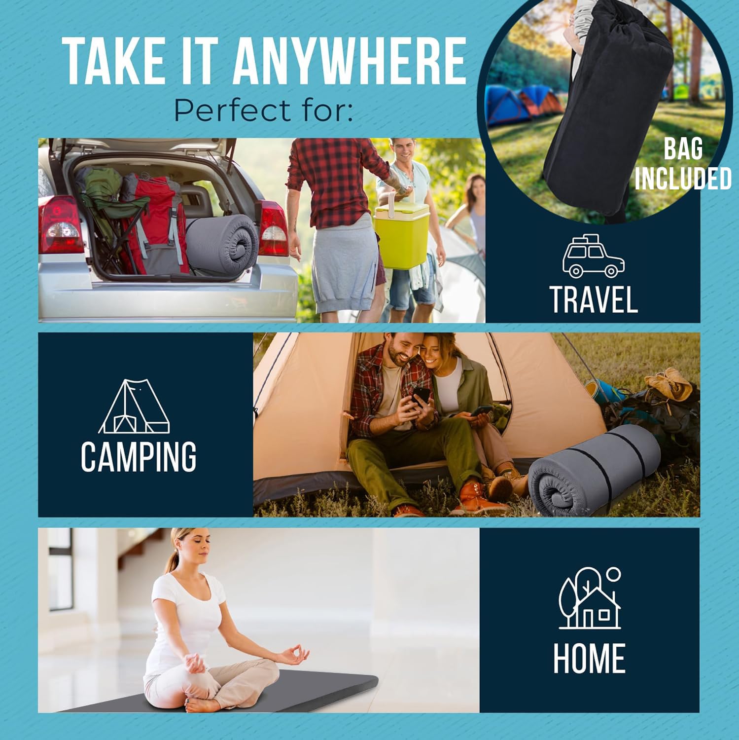 Foamma removable machine-washable cover makes cleanup effortless after adventures