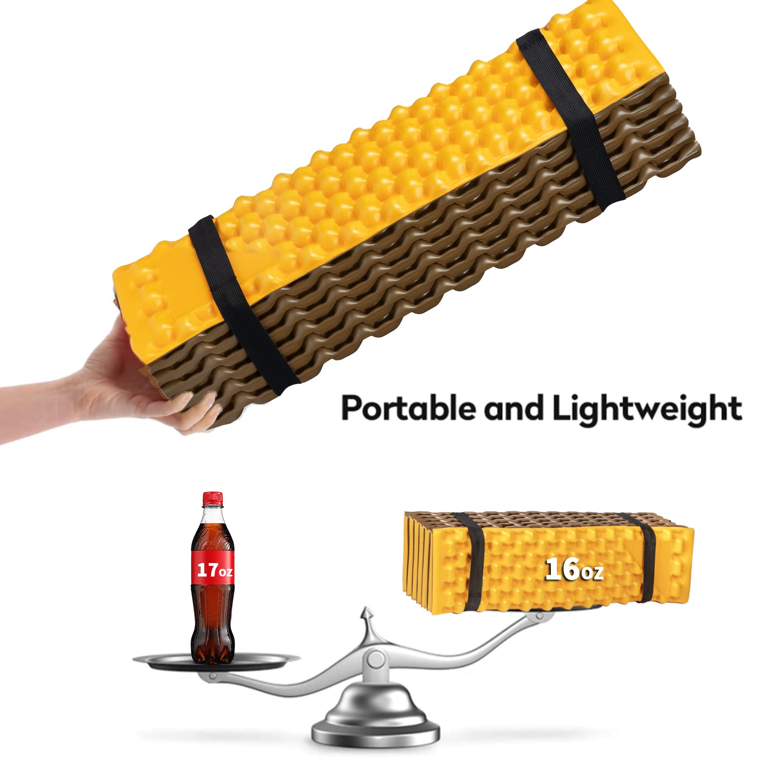 FOCHIER F closed-cell sleeping pad supports joints for all-night comfort.