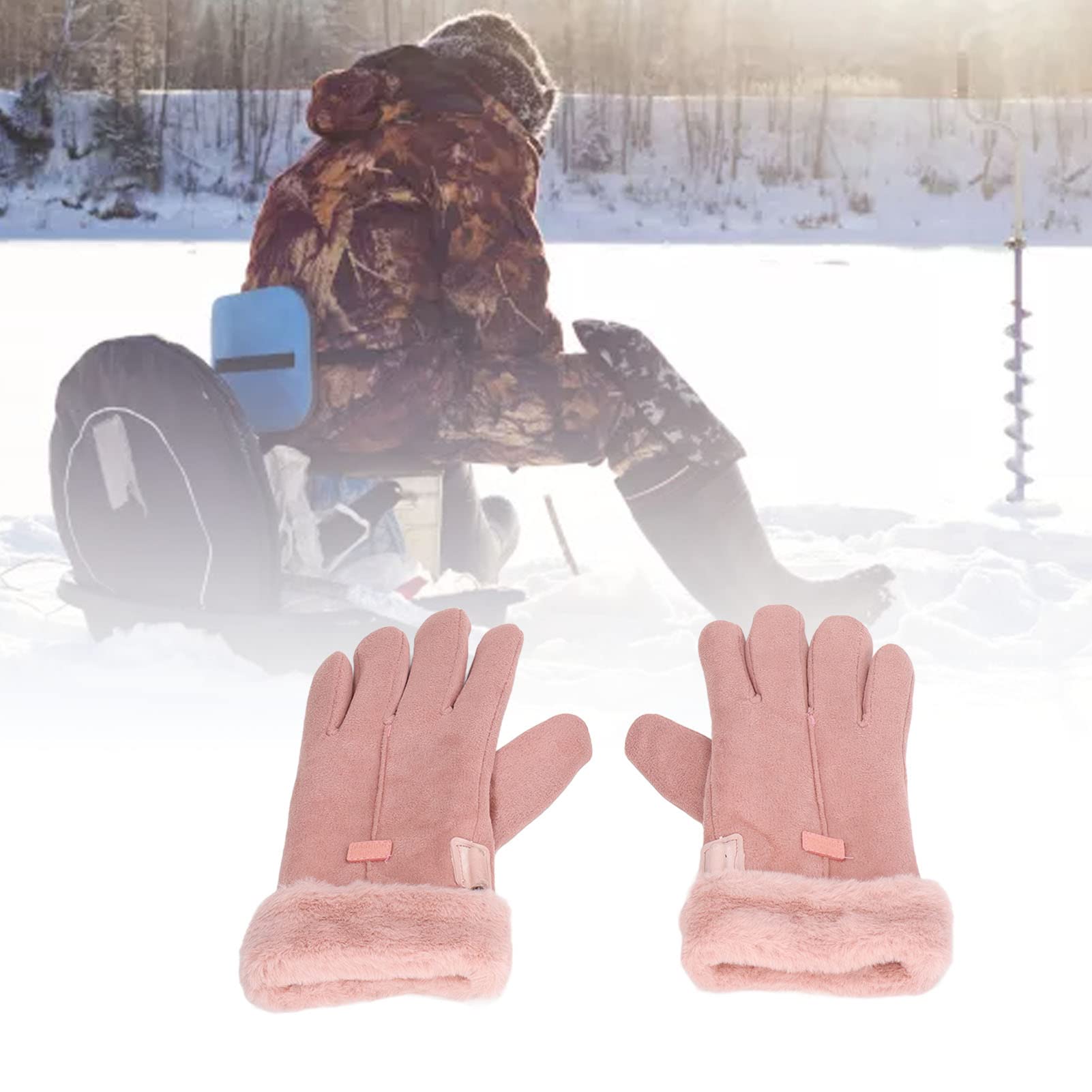 Focket heated gloves with adjustable wristband for a snug fit