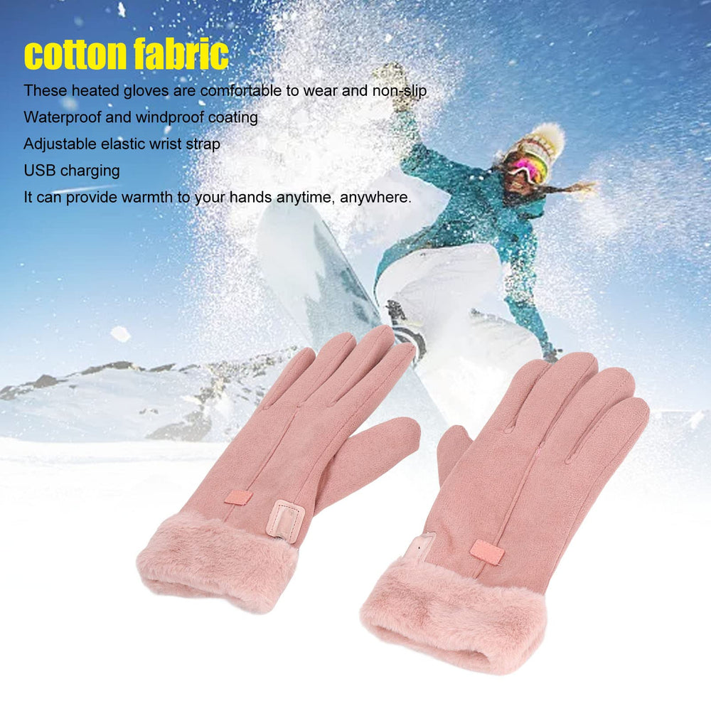 Focket heated gloves in soft cotton fabric for comfortable wearing