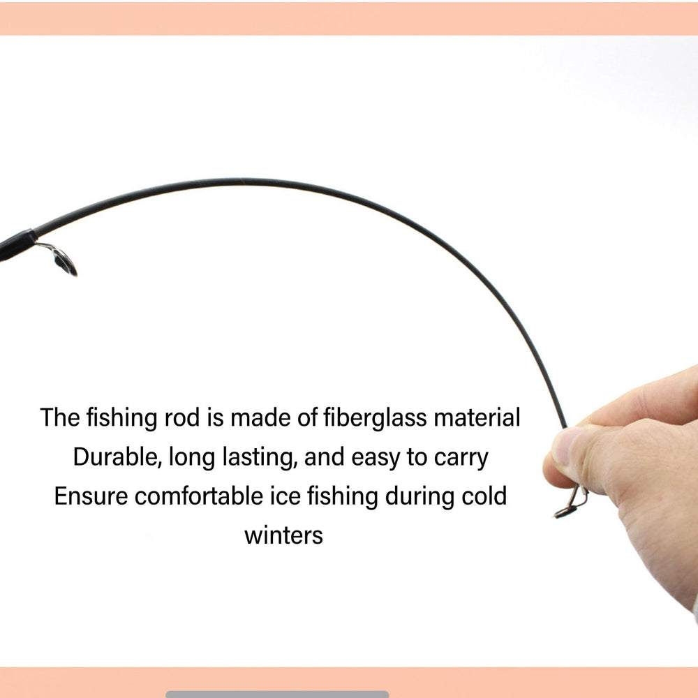Fockety lightweight fiberglass rod enables easy casting in cold weather.