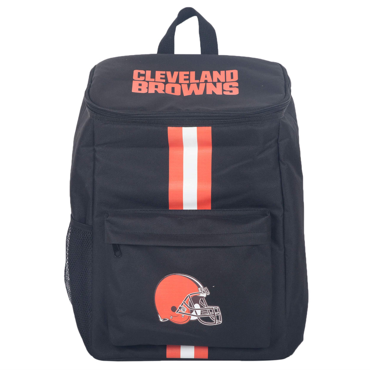 FOCO Cleveland Browns cooler backpack front shows team pride with convenient front access