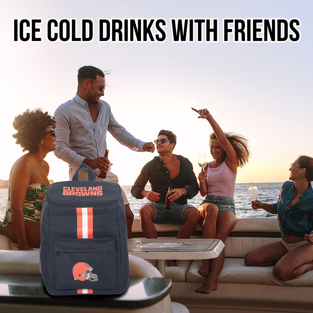 FOCO Cleveland Browns cooler backpack adjustable straps for comfortable all-day wear