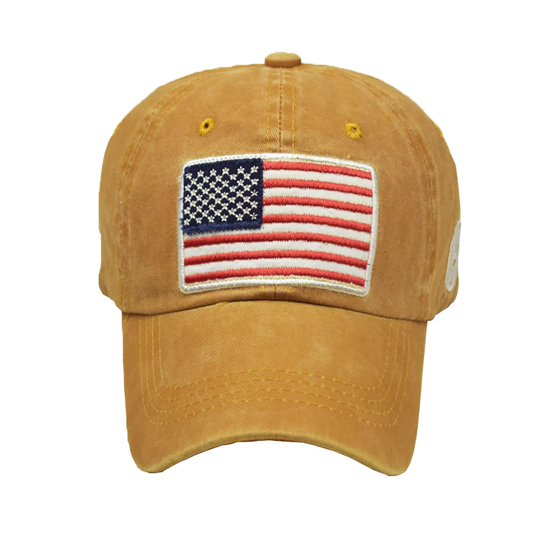 Foetest adjustable baseball cap in yellow, side view; lightweight for daily outdoor wear.