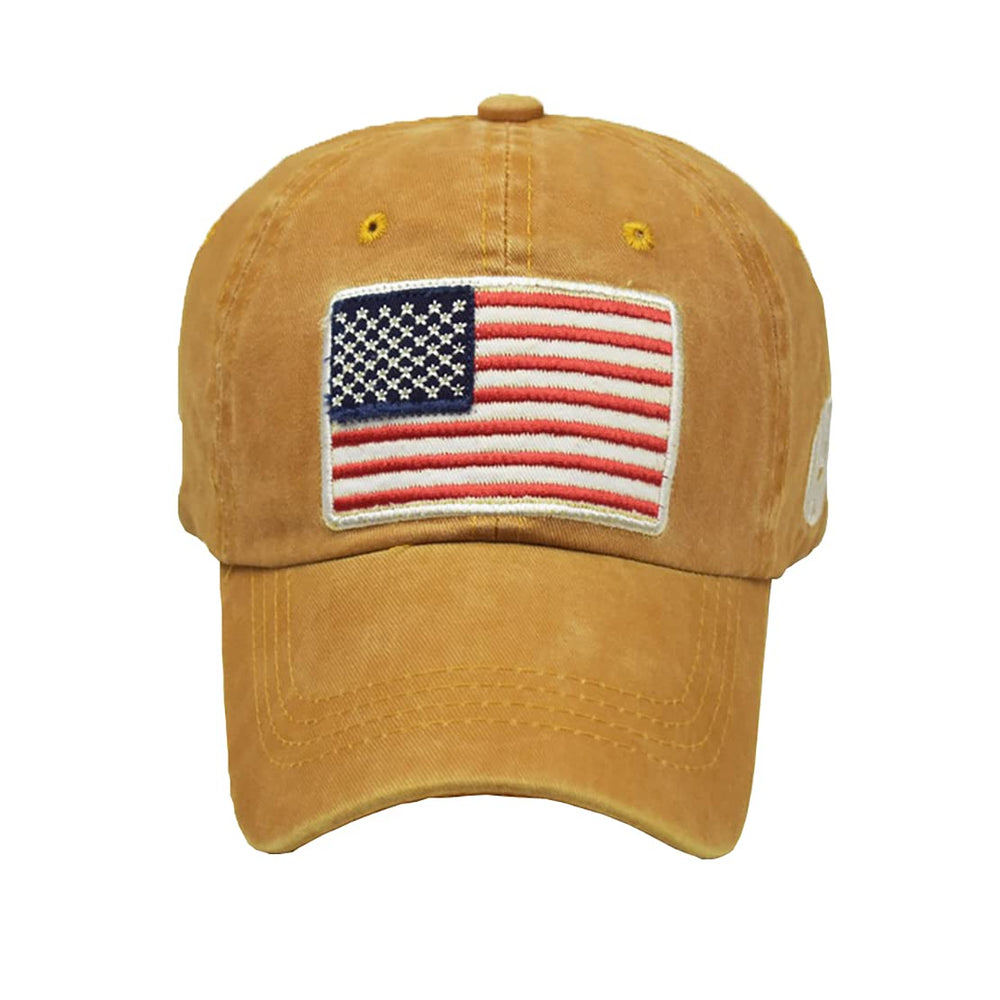 Foetest adjustable baseball cap in yellow, side view; lightweight for daily outdoor wear.