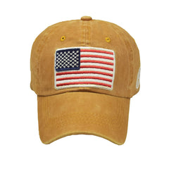 Foetest adjustable baseball cap in yellow, side view; lightweight for daily outdoor wear.