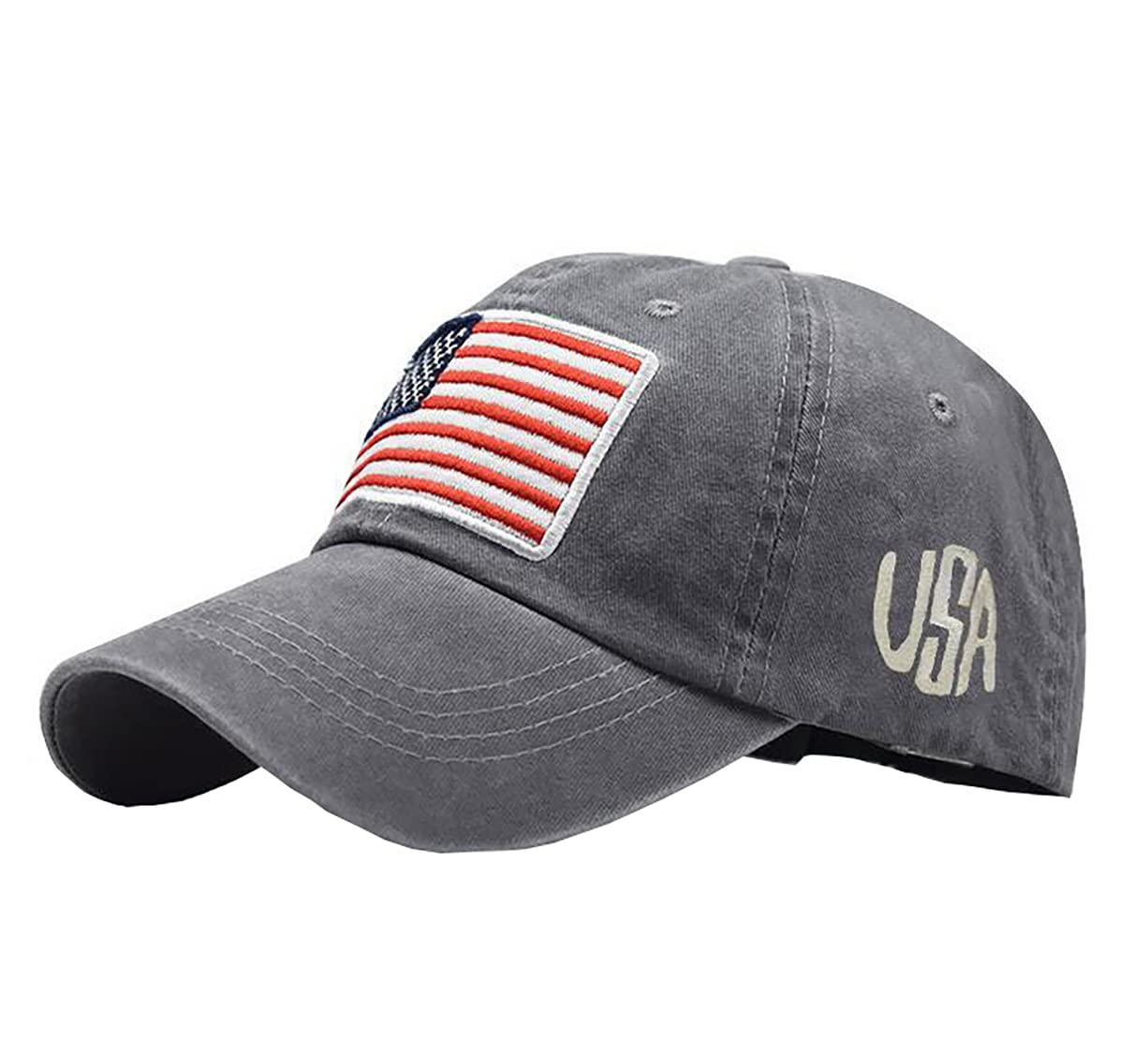 Foetest American Flag cap front view with breathable cotton for everyday comfort