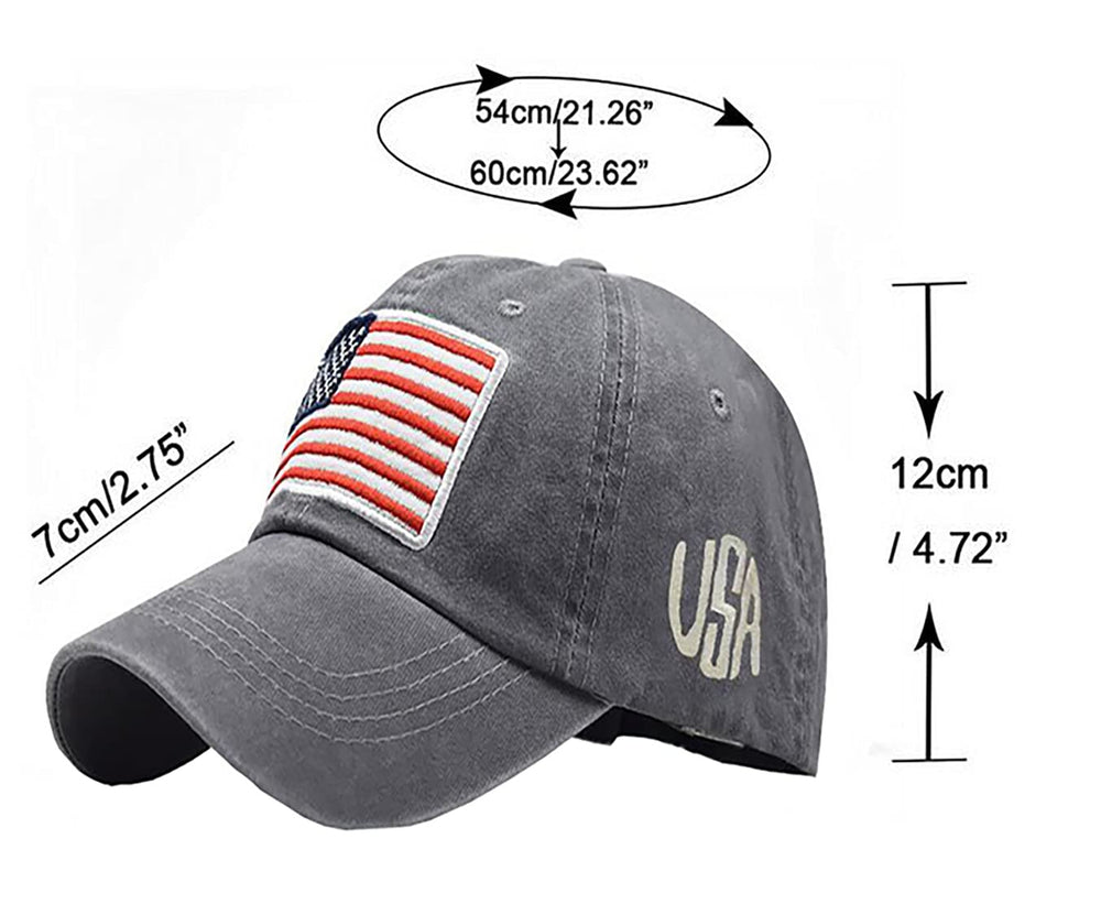 Foetest American Flag cap travel-friendly design folds for packing