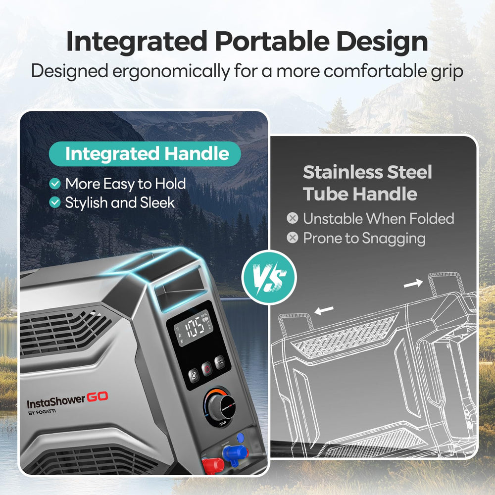 FOGATTI InstaShower GO Pro offers three spray patterns for comfort