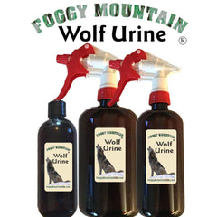Foggy Mountain Wolf Urine spray usage demonstrates quick deterrence on trails.