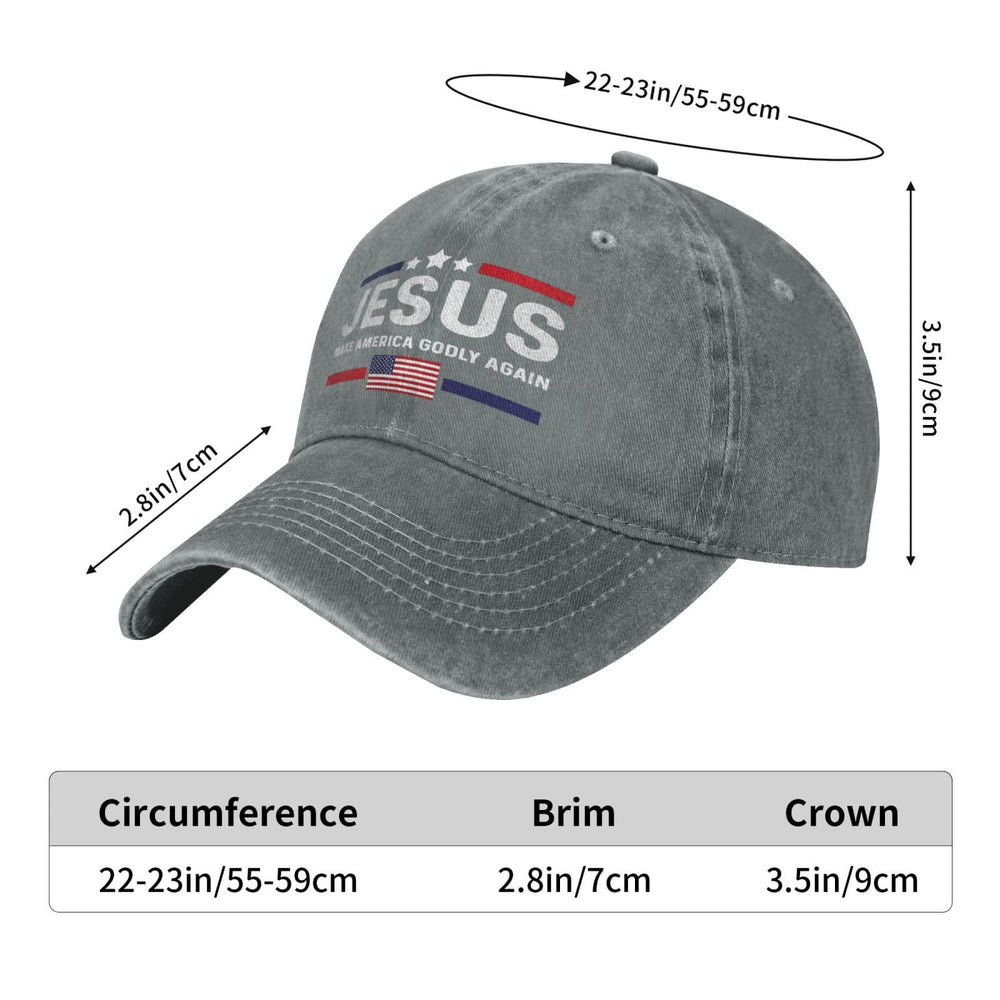 FOGMETROP Jesus Make America Godly Again hat design showcasing six-panel silhouette