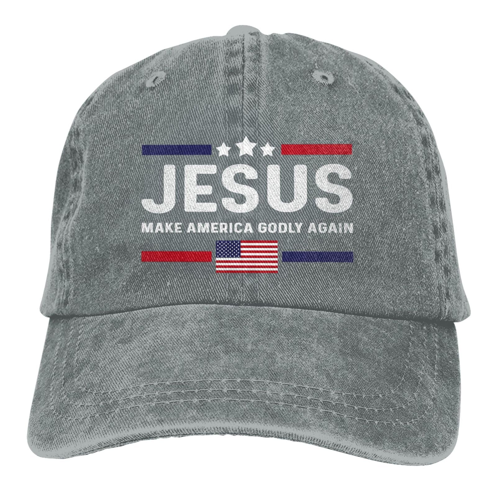 FOGMETROP Jesus Make America Godly Again hat ideal for outdoor activities