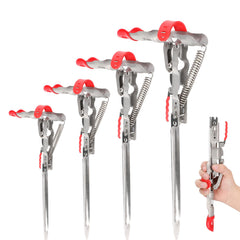 FOINWER automatic spring rod holder folded for compact portability.