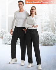 Foiueyga heated pants showing 8 heating zones for targeted core warmth.