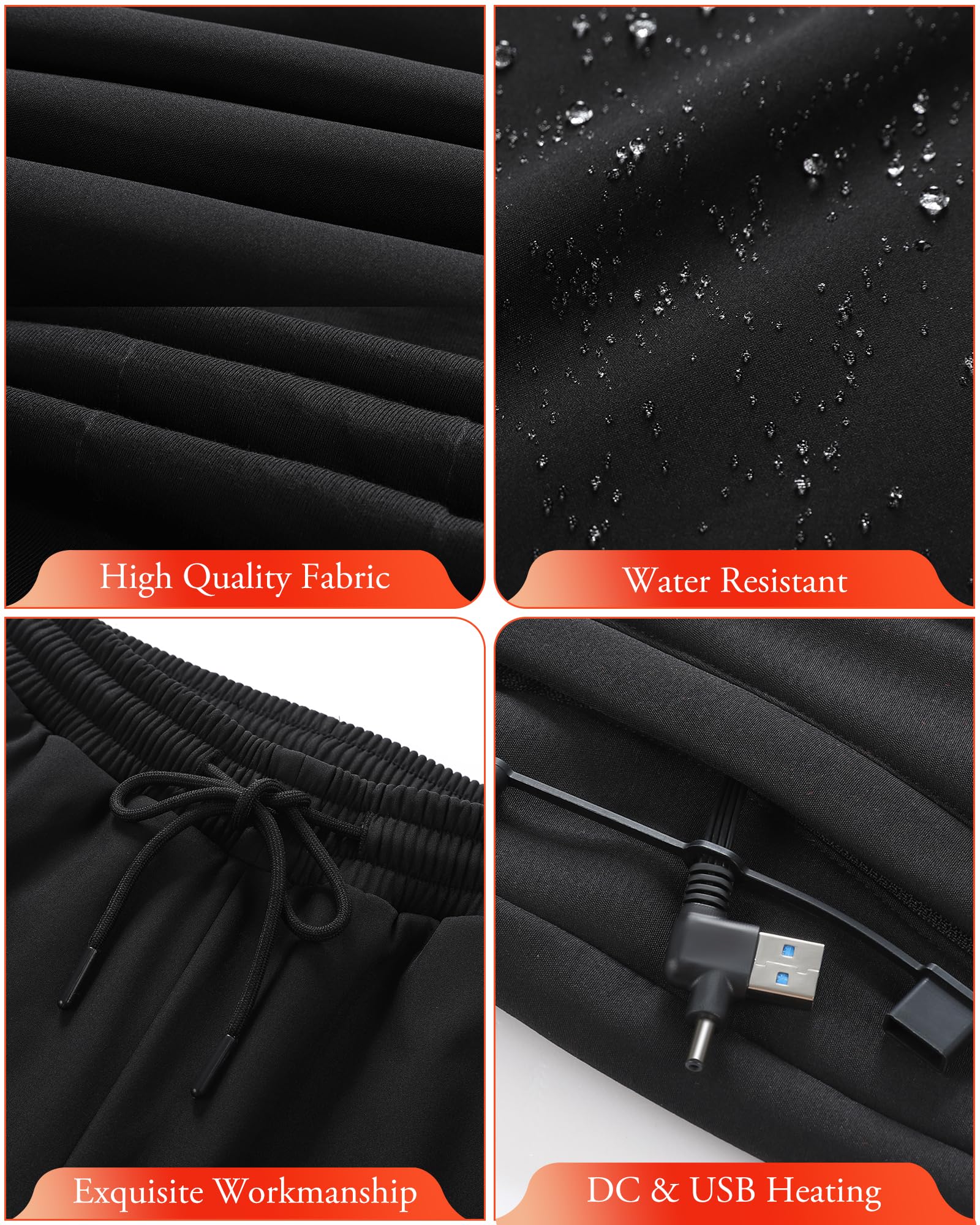Foiueyga heated pants feature a battery pocket for secure power.