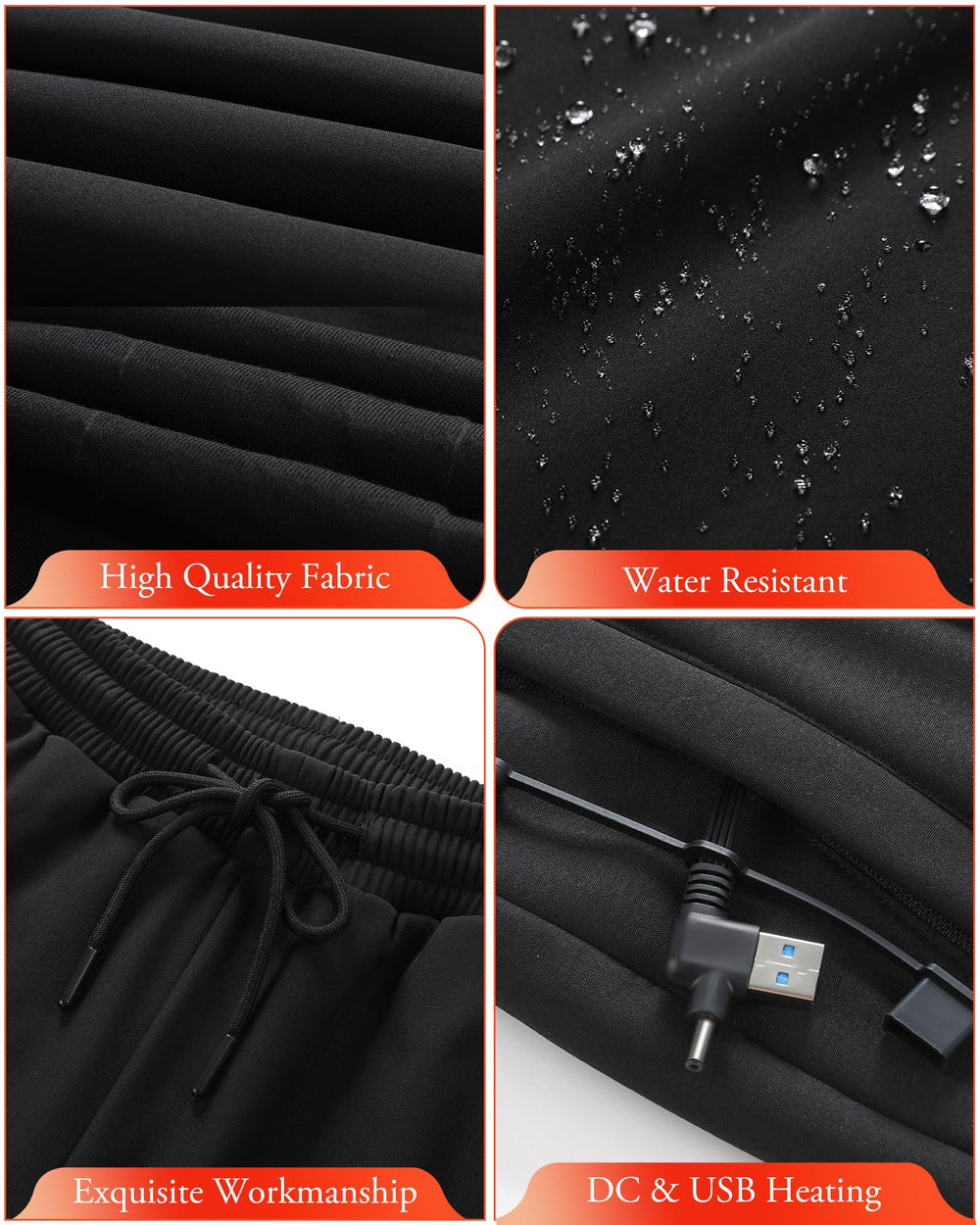 Foiueyga heated pants feature a battery pocket for secure power.