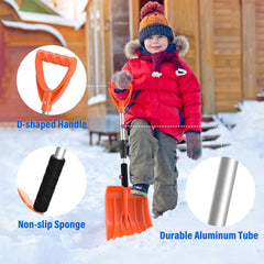 FOLALIFE blue blade with reinforced edge for efficient snow removal around vehicles