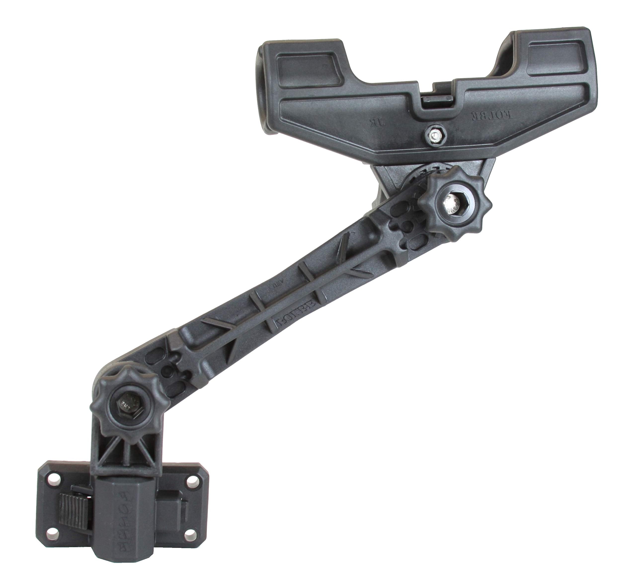 Folbe F089 Advantage JR side-mount rod holder on boat gunnel for quick access