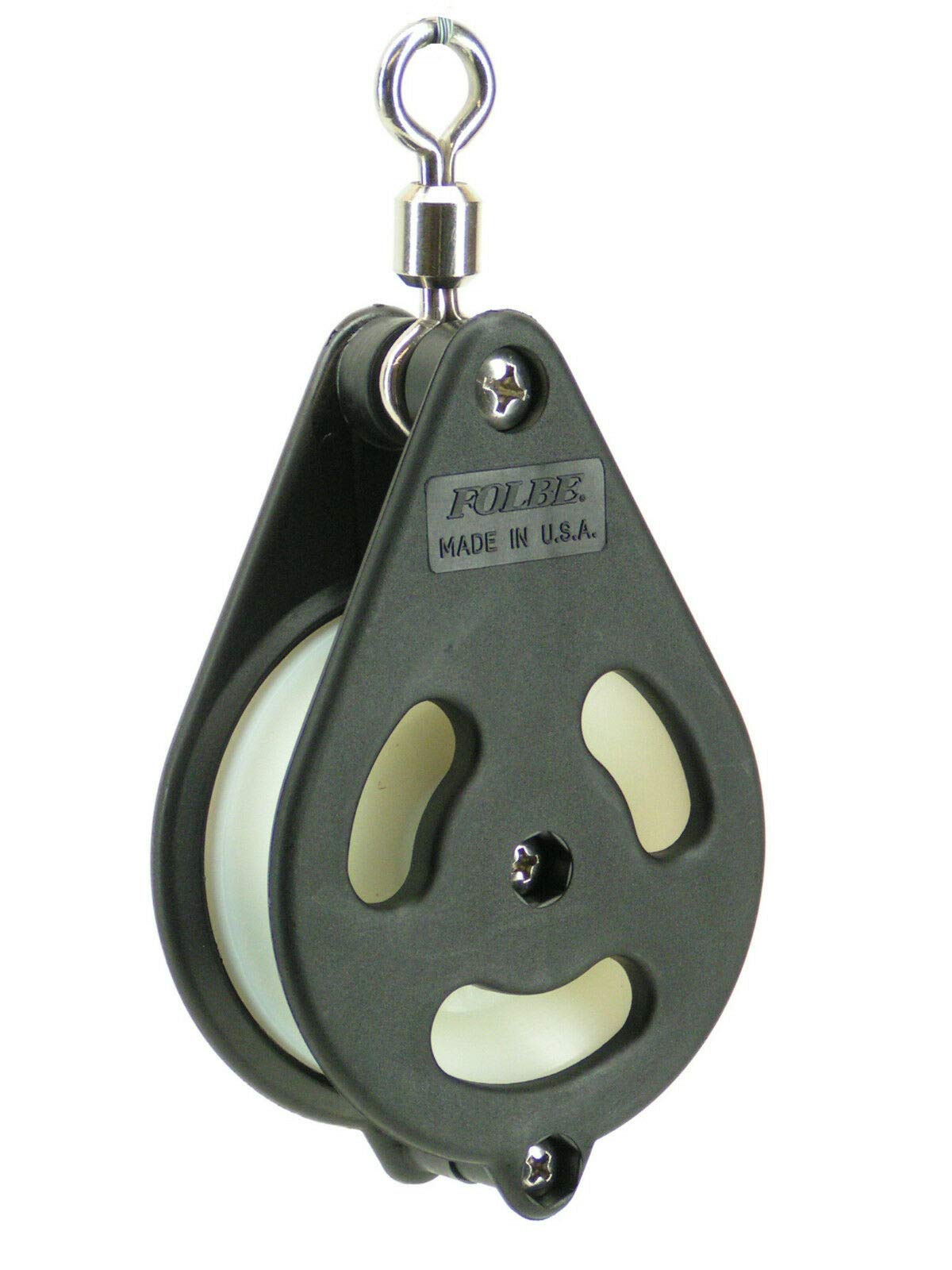 Folbe PC03 3in pulley for cable keeps alignment for smooth operation.