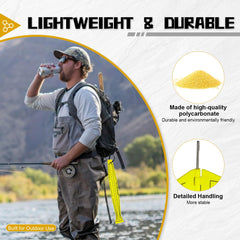 Board folded compactly for portable storage in tackle box