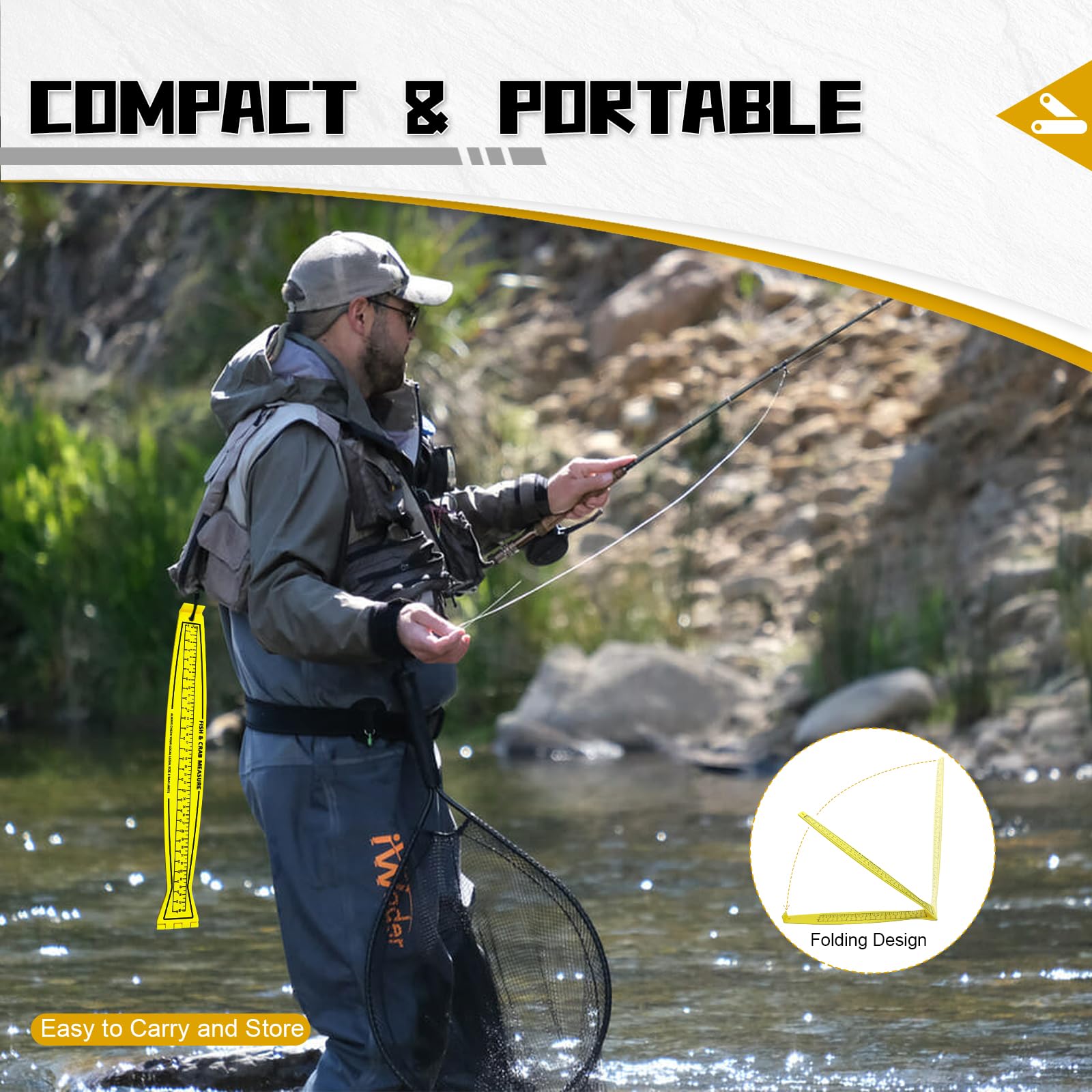 In-use shot on a kayak demonstrating portability