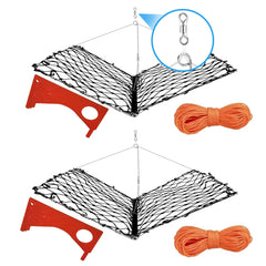 Foldable crab trap with stainless steel frame and net