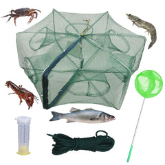 Foldable fishing bait trap with 6 holes and 58 cm length