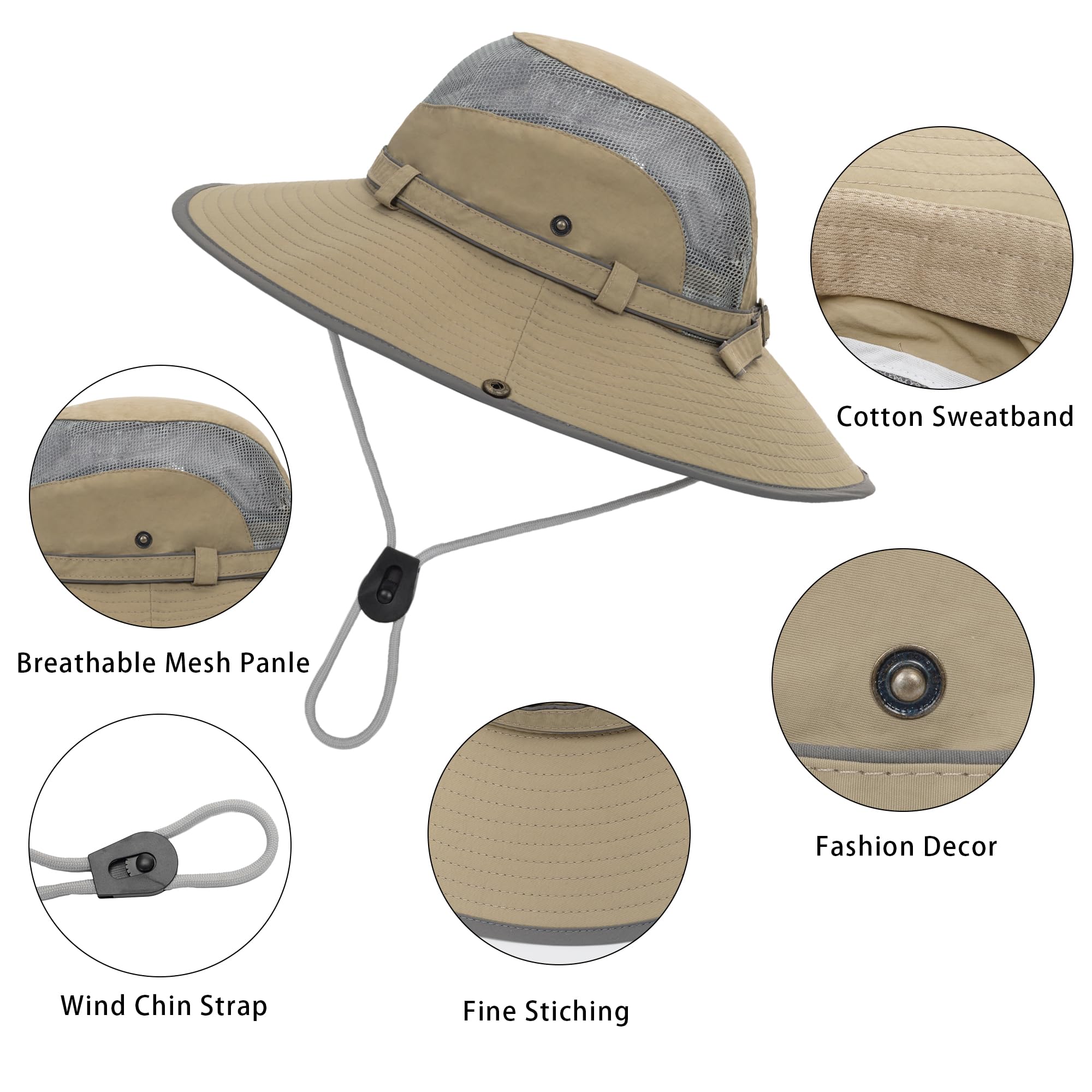 Foldable sun hat with wide brim, travel-ready
