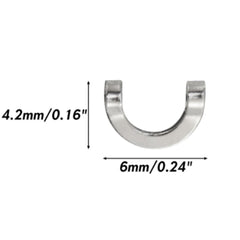 Close-up of copper spinner clevis showing fold design