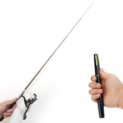 Compact folded length of 8 inches for the mini pen rod