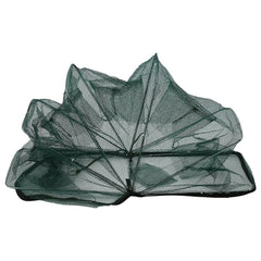 Nylon fishing net trap with six entrance holes