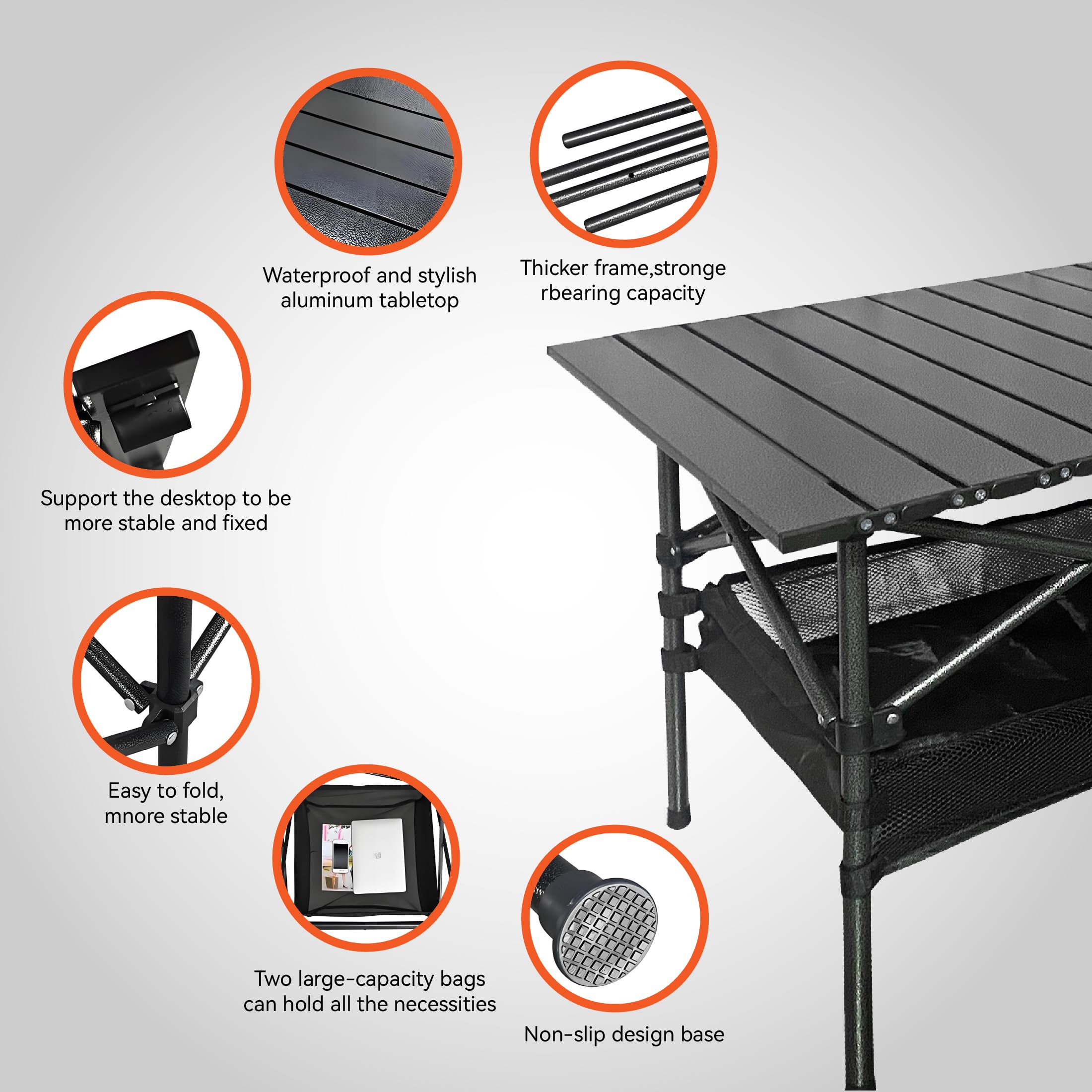 Folding Camping Table beach-ready setup for snacks.