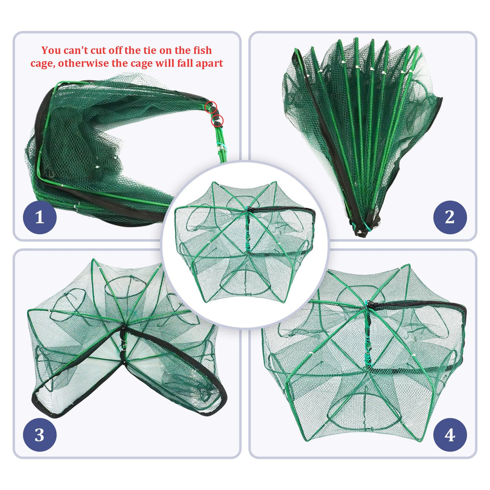 Folding fish bucket attached to the trap