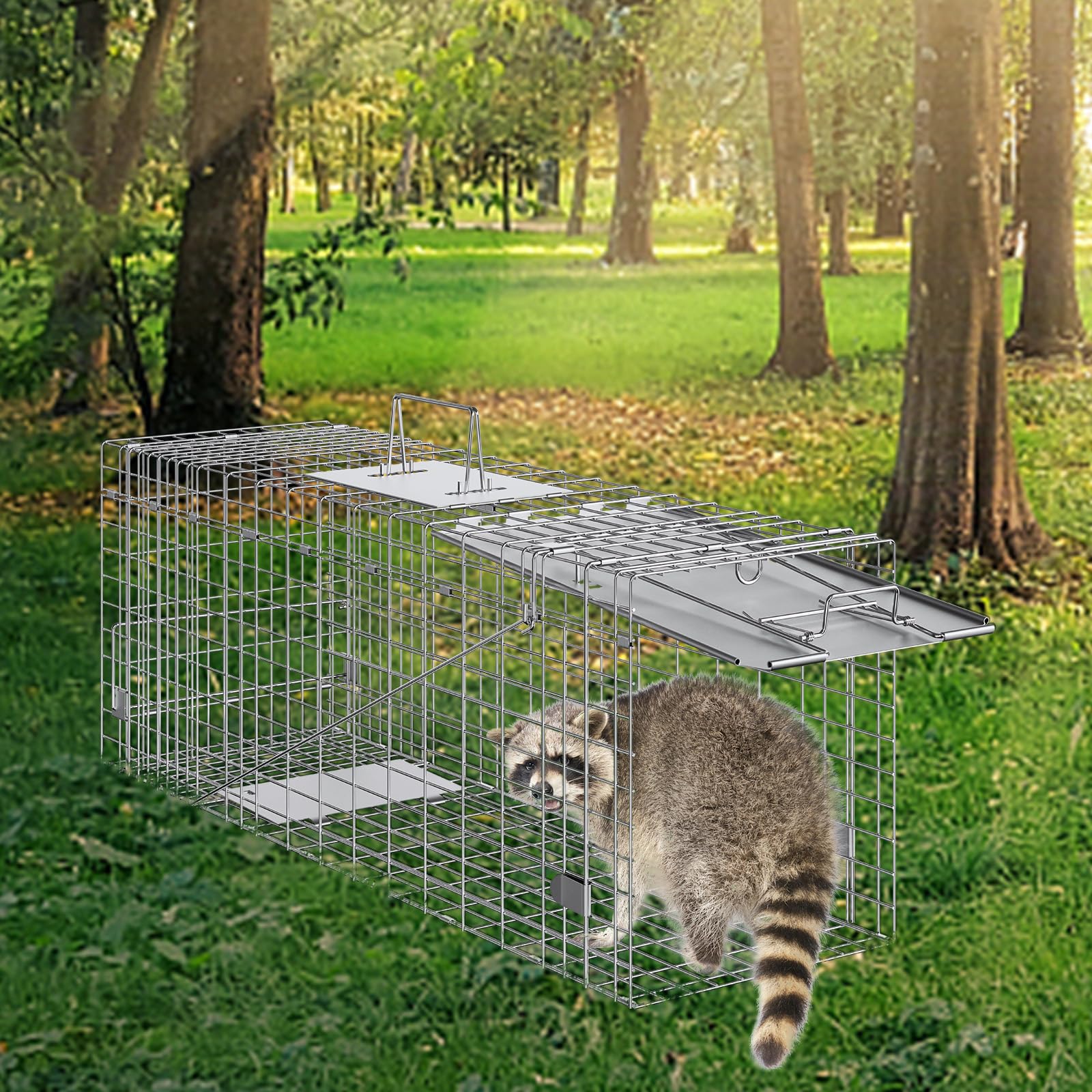 Portable trap with carrying handle for easy transport