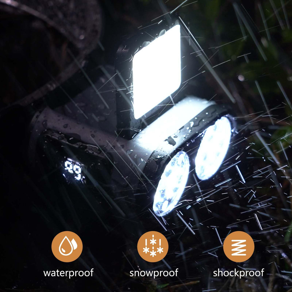 Foleto 180-degree adjustable headlamp enables precise directional lighting.