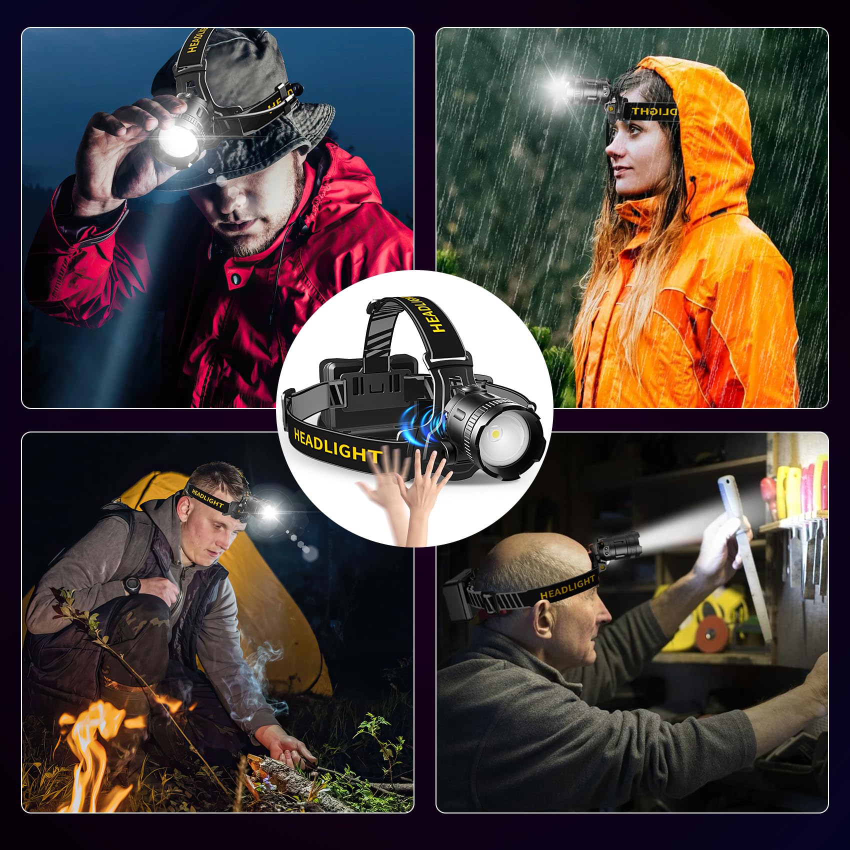 Foleto 90-degree adjustable headlamp directs light precisely where needed