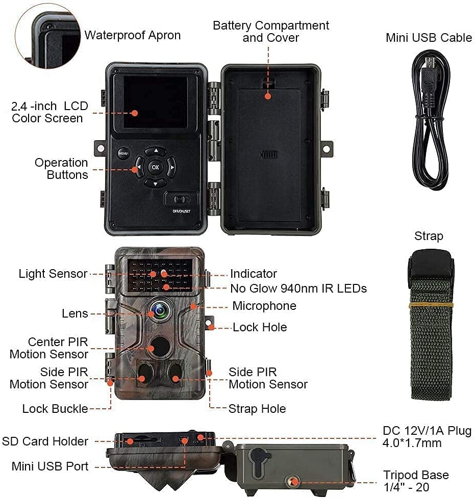 Folgtek trail camera LCD screen makes setup easy in field.