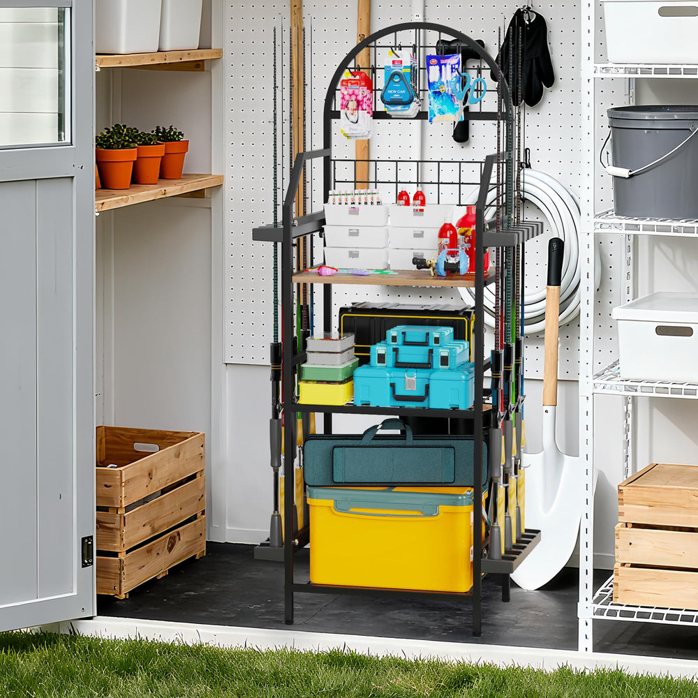 Fomcet garage organization enables clutter-free storage in a basement or shed