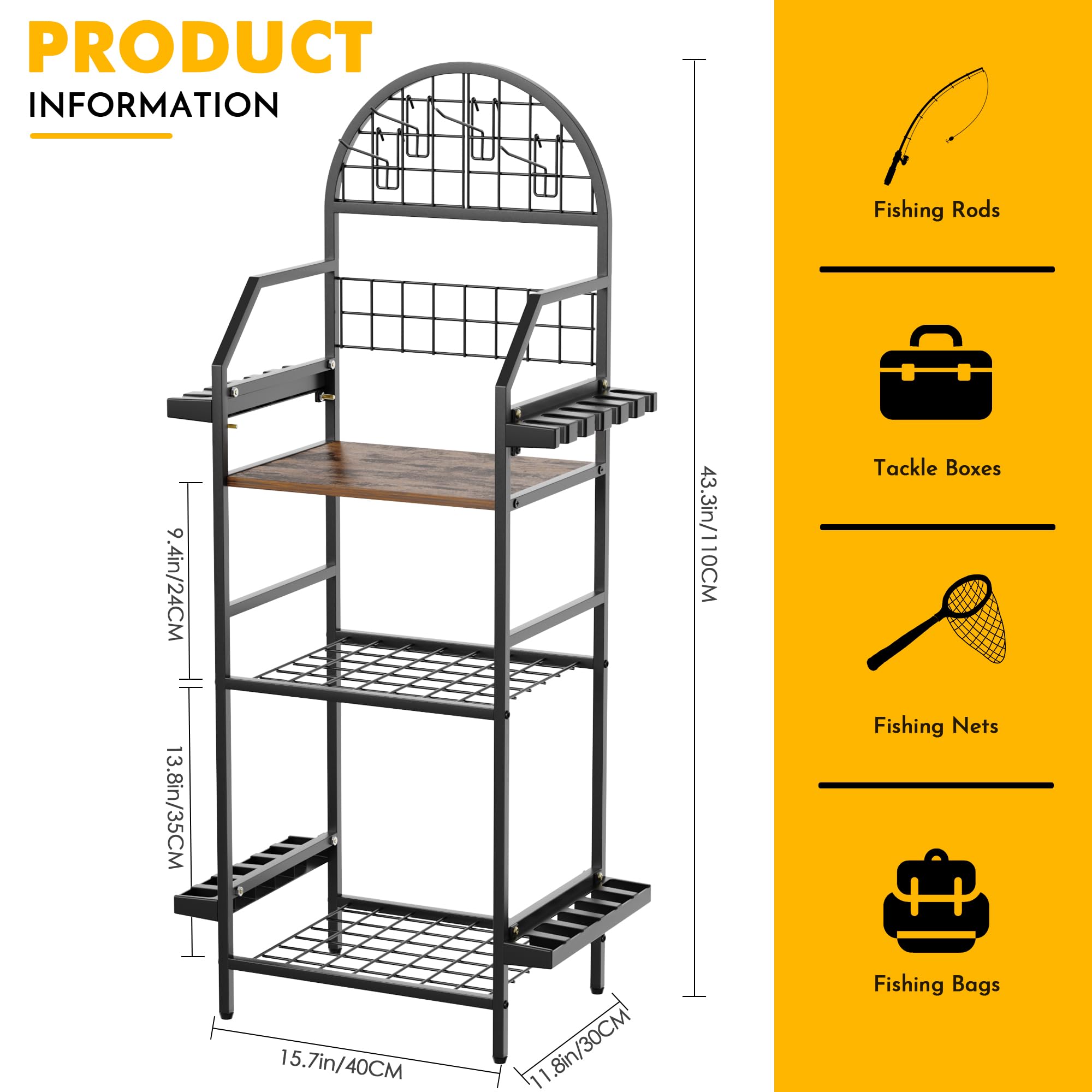 Fomcet mesh back panel highlights easy access and extra hook storage