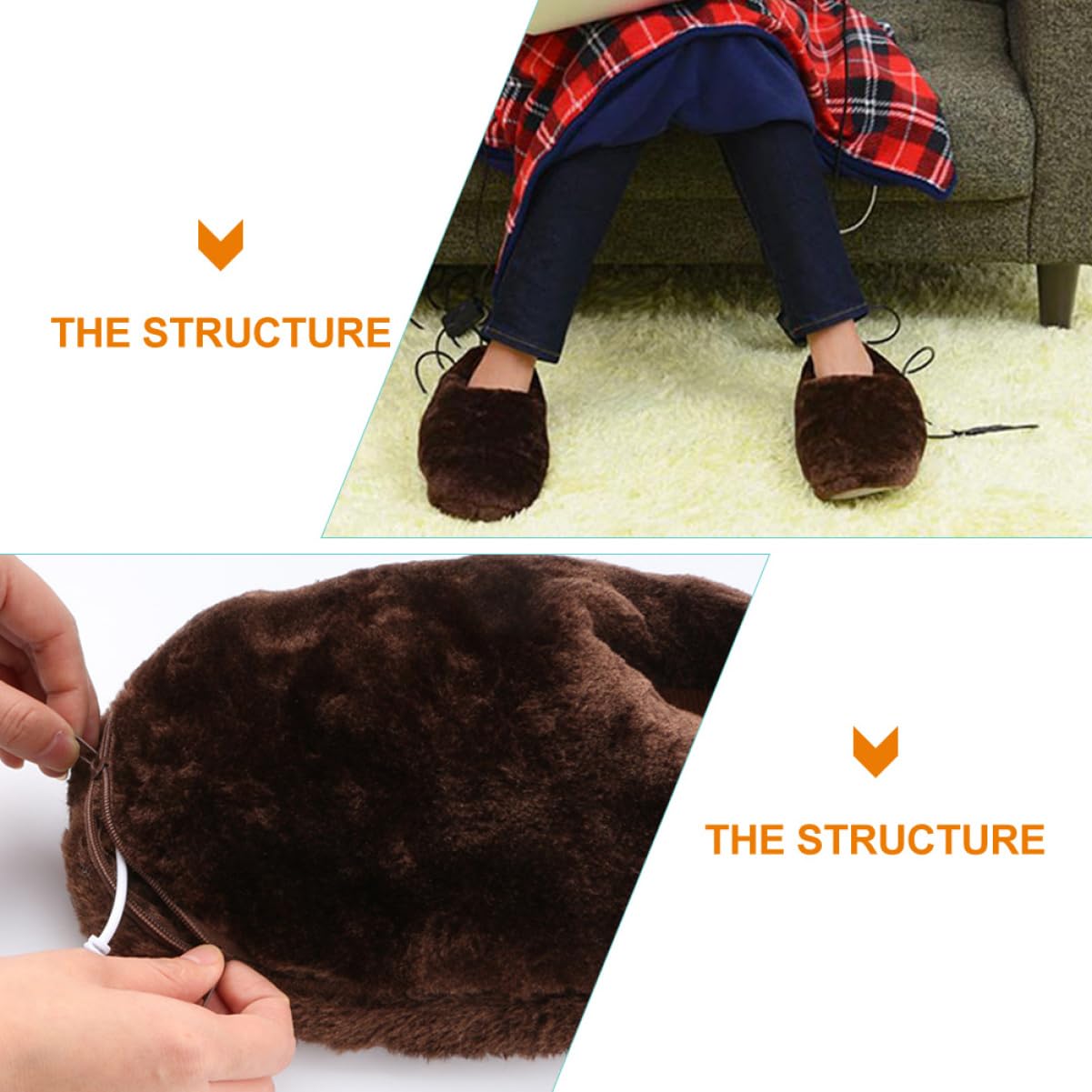 FOMIYES booties worn at home for cozy computer work.